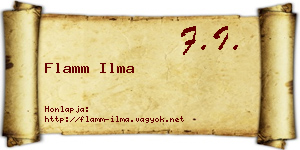 Flamm Ilma névjegykártya